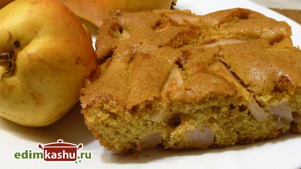 шарлотка с грушами